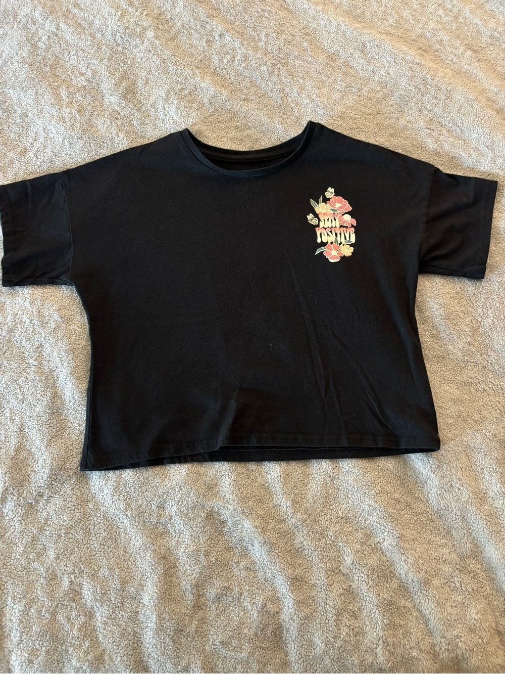 Girls Positivity Cropped Boxy Tee
